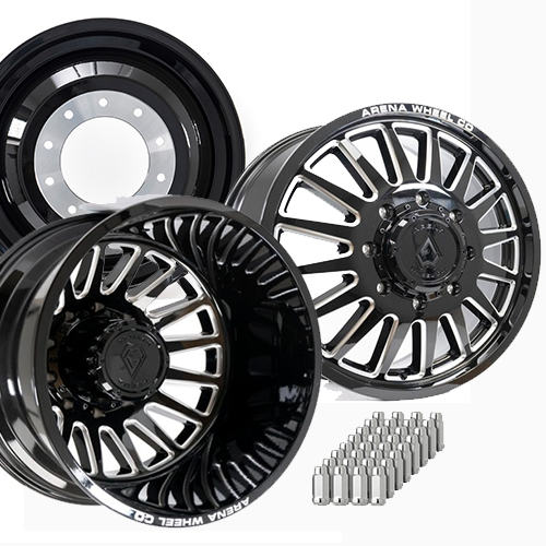 24" Arena A110 Rival Dually Kit/ Gloss Black & Milled