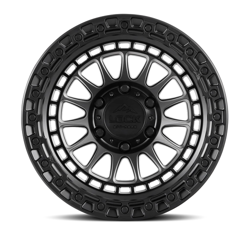 17x9 6x5.5 4.53BS Matte Black W/Matte Black Ring Mojave