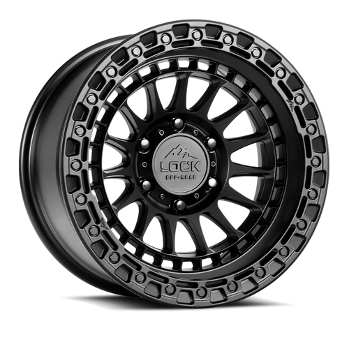 17x9 8x6.5 4.53BS Matte Black W/Matte Black Ring Mojave