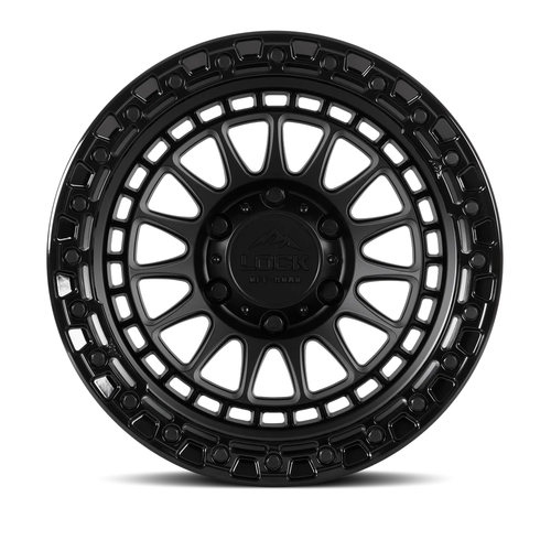 20x9 6x5.5 5BS Matte Black W/Gloss Black Ring Mojave
