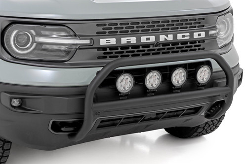 Nudg Bar &Tow Hook 20" BL DRL Singl Row LED Bron Sport 21-24