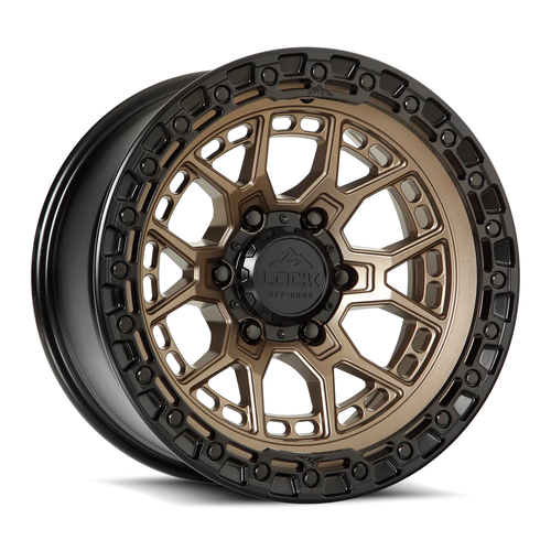 17x9 5x5.0 4.53BS Matte Bronze W Matte Black Ring Commando