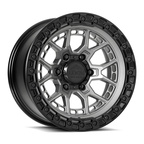 17x9 6x135 4.53BS Matte Grey W Matte Black Ring Commando