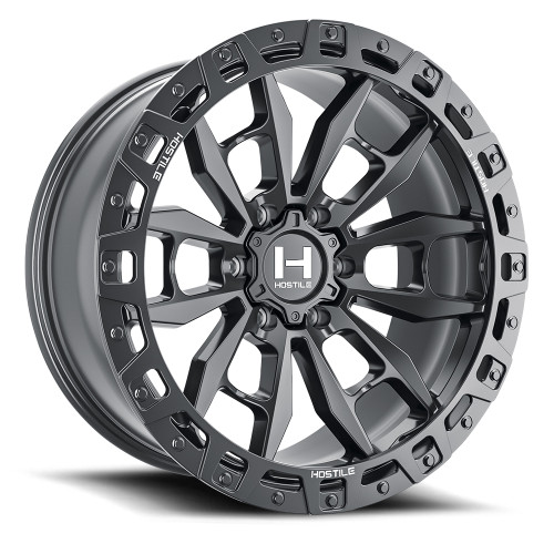 Hostile (Baja Series) Crandon 20x9 6x135 1mm ET Asphalt finish Wheel