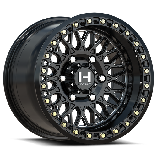 Jackal Beadlock 15x8 6x5.5 +0mm Gloss Black Blade Cut