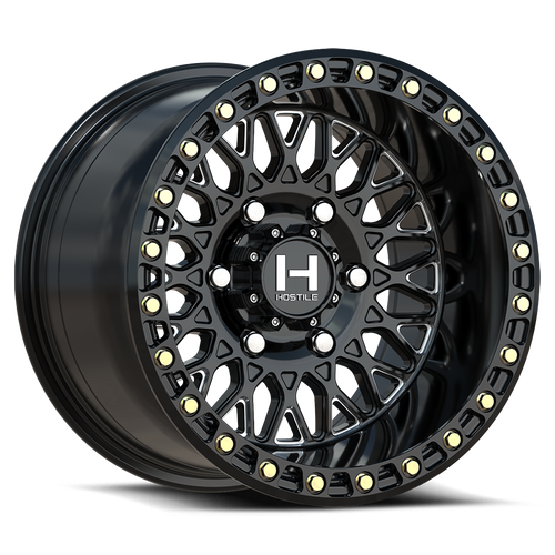Jackal 15x7 6x5.5 +13mm Gloss Black Blade Cut