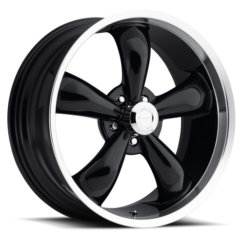 18x8.5 5x4.5 5.15BS 142 Legend 5 Gloss Black Machined Lip - Vision Wheel