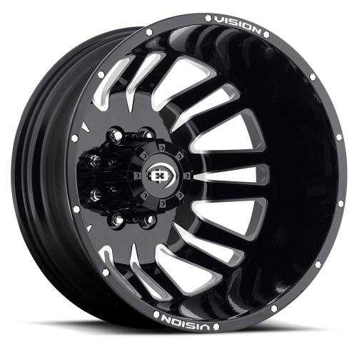 20x8.25 8x6.5 -3.7BS 401 Rival Gloss Black Machined Face - Vision Wheel