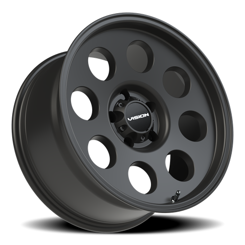 18x9 5x5 4.5BS 56 Midway Satin Black - Vision Wheel