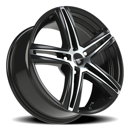 17x7.5 5x100 5.8BS 640 Nitrous FWD Gloss Black Machined Face - Vision Wheel