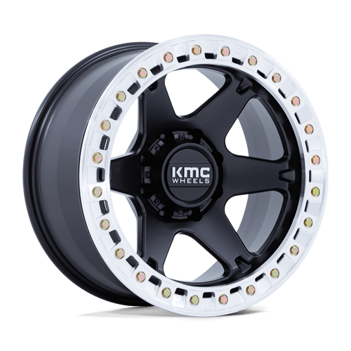 Vi Beadlock 20x10 Blank 72 -48 Satin Black W/ Machined Ring KM238MD20100M48N