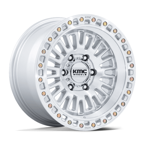 Aztec 17x8.5 6x5.5 106 +25 Gloss Silver W/ Machined Face KM554SD17856825