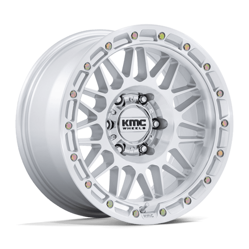 Attack 17x8.5 6x4.5 66 +25 Gloss Silver W/ Machined Face KM555SD17856425