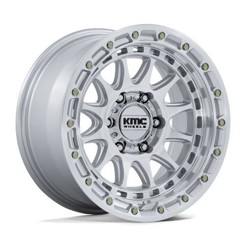 Crux 17x8.5 6x4.5 66 +25 Gloss Silver W/ Machined Face KM556SD17856425