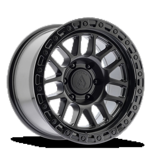 Boost 17x9 6x5.5 +0mm Satin Black Center Glossy Black Lip
