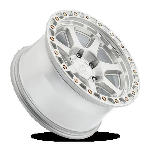 Throttle 17x9 6x5.5 +0mm Gloss Silver Machined