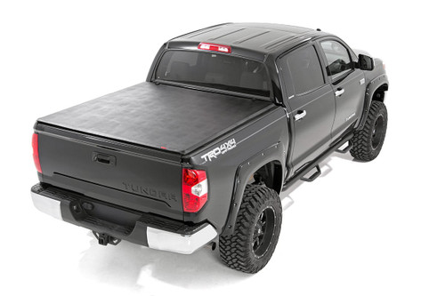 Soft Tri-Fold Bed Cover | With & W/O OE Rails | 6'7" Bed | Toyota Tundra (07-21) - 41419650A