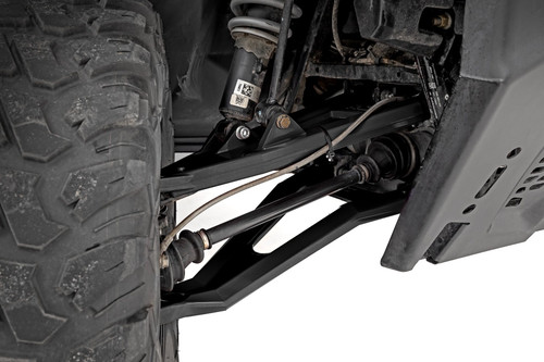 Black Forged Alum High Clearance 2" Fwd Offset Control Arms w/Ball Joints | Polaris Ranger 1000XP - 93155BLK