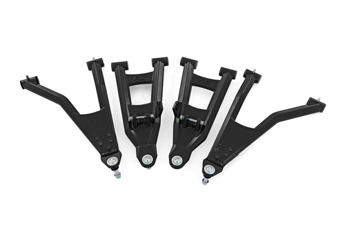 Black Aluminum Control Arms | 2" Forward Offset | Polaris Ranger XP 1000 - 93174BLK