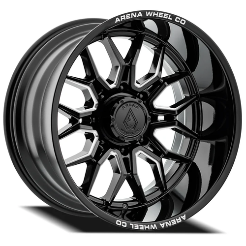 Violator 20x10 5x5 -18mm Gloss Black and Milled