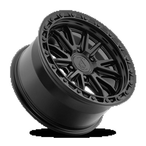17x8.5 ATLAS 6x139.7  25 5.76 106.1 SATIN BLACK CENTER GLOSSY BLACK LIP [A135178584P02504] - Image 2