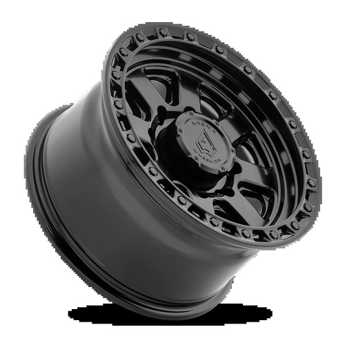 17x9 BANDIT 8x180  0 5.03 124.2 SATIN BLACK CENTER GLOSSY BLACK LIP [A148179018P00004] - Image 2