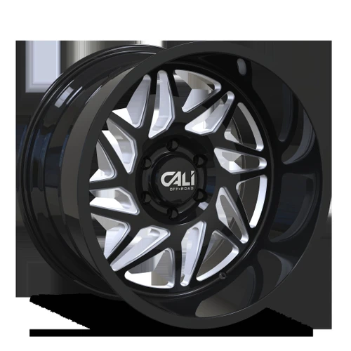 Cali Offroad Gemini 9112 20x12 6x135 -51mm Gloss Black Milled [9112-2236BM]