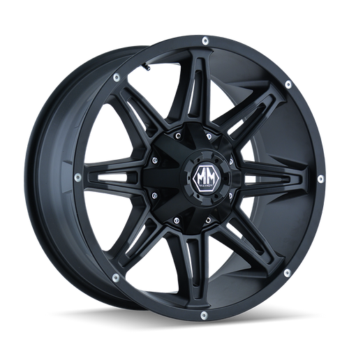17x9 6x5.5/6x135 4.53BS 8090 Rampage Matte Black - Mayhem Wheels