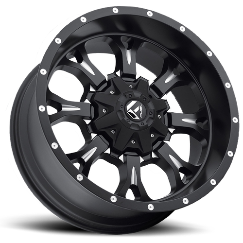 18x9 6x5.5/6x135 5.75BS D517 Krank Black Milled - Fuel Off-Road
