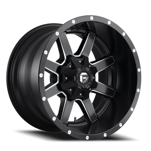 20x9 8x180 5BS D538 Maverick Black Milled - Fuel Off-Road