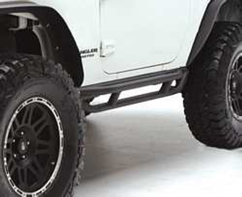 07-17 Jeep JK 2Dr SRC Side Armor Black - Smittybuilt