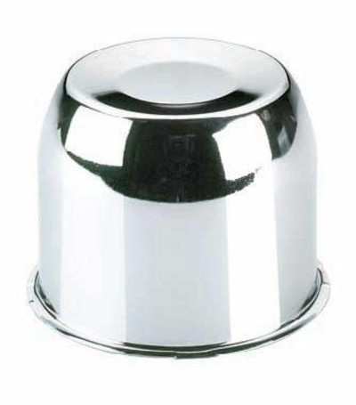 Chrome Closed Extra Long Center Cap 8 Lug - White Knight