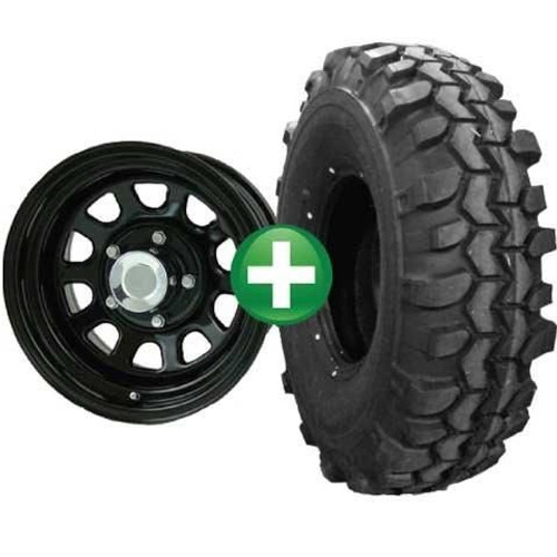 29X8.50x15 Swamper TSL / 15X8 Black Wheels - Set of 4