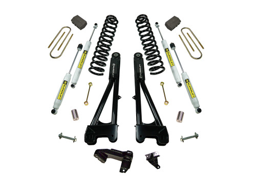 11-16 Ford F250/F350 4WD Diesel 4in Suspension Lift Kit w/Replacement Radius Arms SL Shocks - Superlift Suspension