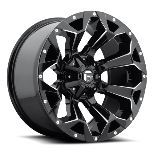 20x9 8x180 5BS D576 Assault Gloss Black Milled - Fuel Off-Road