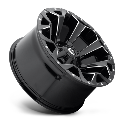 20x9 8x180 5BS D576 Assault Gloss Black Milled - Fuel Off-Road