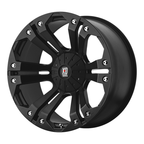 18x9 5x4.5/5x5 6.38BS XD778 Monster Matte Black - XD Wheels
