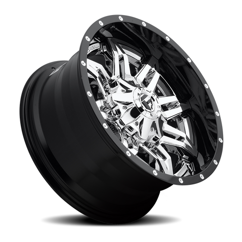 20x10 6x5.5/6x135 4.75BS D266 Lethal Chrome/Gloss Black - Fuel Off-Road