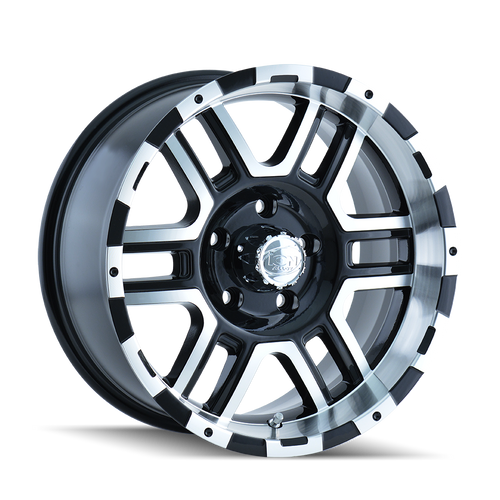 18x9 6x135 6.18BS Type 179 Black/Machine Face - Ion Wheel
