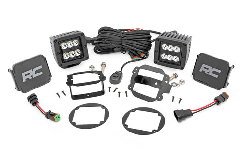 LED Light Fog Mount 2" Black Pair Jeep Wrangler JK (10-18) LED Light Fog Mount 2" Black Pair Jeep Wrangler JK (10-18)