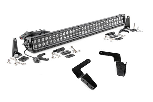 LED Light Bumper Mount 30" Black Dual Row Toyota FJ Cruiser (07-14)