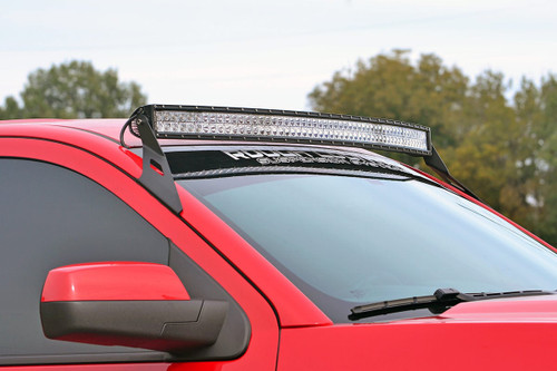 LED Light Mount Upper Windshield 54" Curved Chevy/GMC 2500HD/3500HD (15-19)
