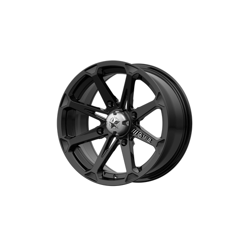 22x7 4x156 M12 Diesel Gloss Black 10mm - MSA Wheels