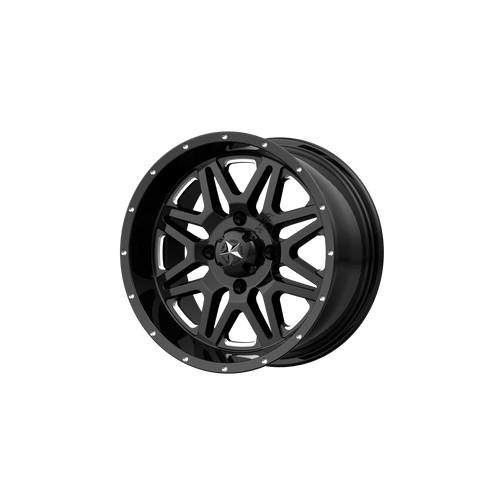 14x7 4x137 M26 Vibe Milled Gloss Black 00Mm - MSA Wheels