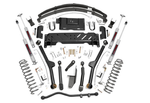84-01 Jeep XJ 6.5in Long Arm Kit w/2.2 Shocks Rear Springs 