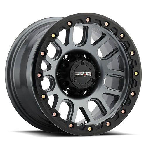 20x9 6x135 5BS 111 Nemesis Gunmetal w/Yellow Zinc Bolts - Vision Wheel