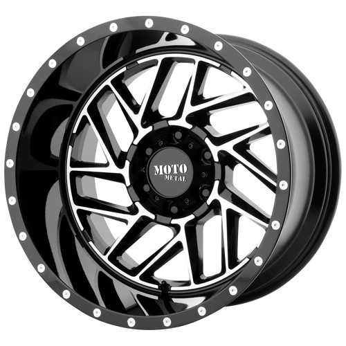 20x10 6x5.5 4.79BS MO985 Breakout Gloss Black Machined - Moto Metal Wheels