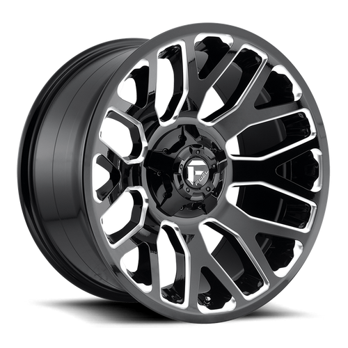 20x9 8x180 5BS D607 Warrior Gloss Blk Milled - Fuel Off-Road