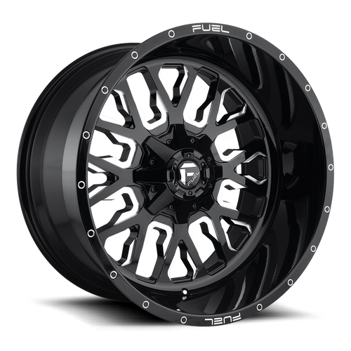 18x9 5x4.5/5x5 4.5BS D611 Stroke Gloss Blk Mil - Fuel Off-Road