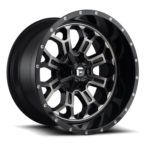 17x9 6x5.5/6x135 4.5BS D561 Crush Matte Blk Mach - Fuel Off-Road